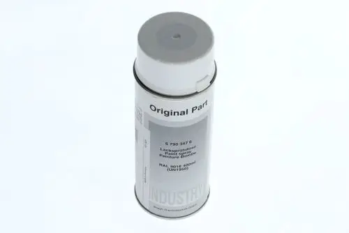 Sprühdose mit schwarzem und silbernem Design von Bosch, beschriftet mit "Original Part" und weiteren Produktdetails, auf weißem Hintergrund.